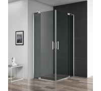 Душевой уголок Cezares Slider 700-800x1000-1100x1950 SLIDER-AH-2-70/80-100/110-GRIGIO-Cr профиль хром, стекло серое